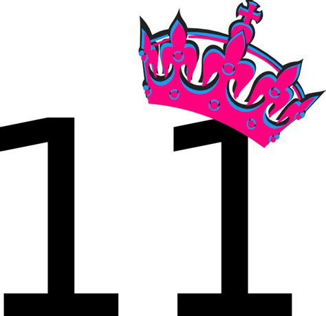 Pink Tilted Tiara And Number 11 Clip Art At Vector Clip Art