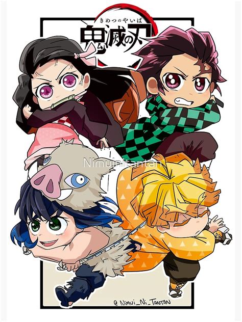 Kny Chibi Poster For Sale By Nimuinitantan Redbubble