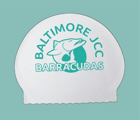 Jcc Barracudas Latex Swim Cap Crab And Anchor Apparel