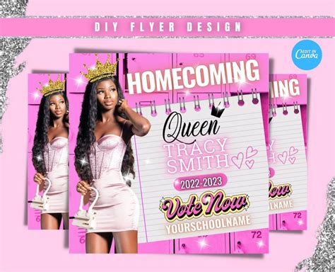 Homecoming Queen Flyer Homecoming Vote For Me Social Media Flyer High