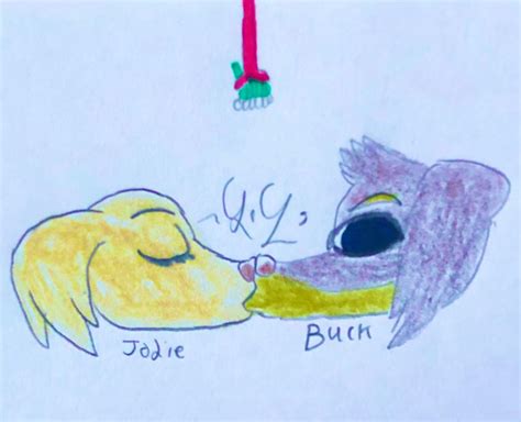 Buck And Jodie Under The Mistletoe By Lugialover249 On Deviantart