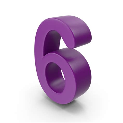 Purple Number 6 Png Images And Psds For Download Pixelsquid S111364971