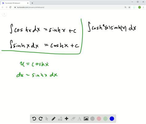 Solvedfind The Antiderivatives For The Given Functions Cosh 2 X Sinh X