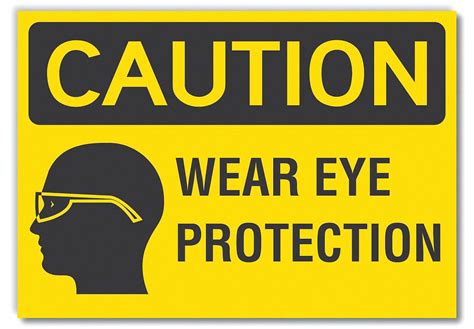 Lyle Caution Sign Wear Eye Protection Sign Header Caution Non Pvc