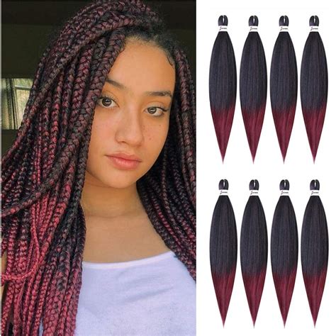 Buy Pre Stretched Braiding Hair 20 8 Packs Itch Free Easy Braid Yaki