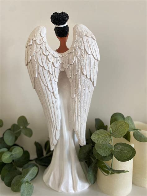 African American Prayer Angel Figurine Etsy