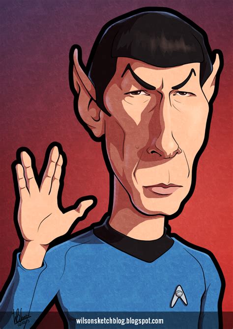 Leonard Nimoy Spock Cartoon Caricature