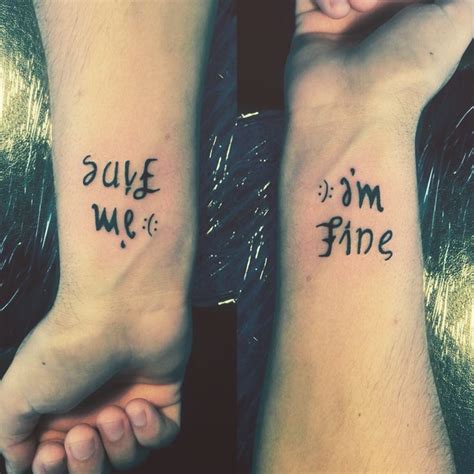 When other people look at her leg, it says i'm fine.. Die besten 25+ Im fine save me tattoo Ideen auf Pinterest ...
