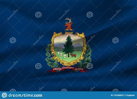 Waving Flag Of Vermont 10 Eps Stock Illustration Illustration Of