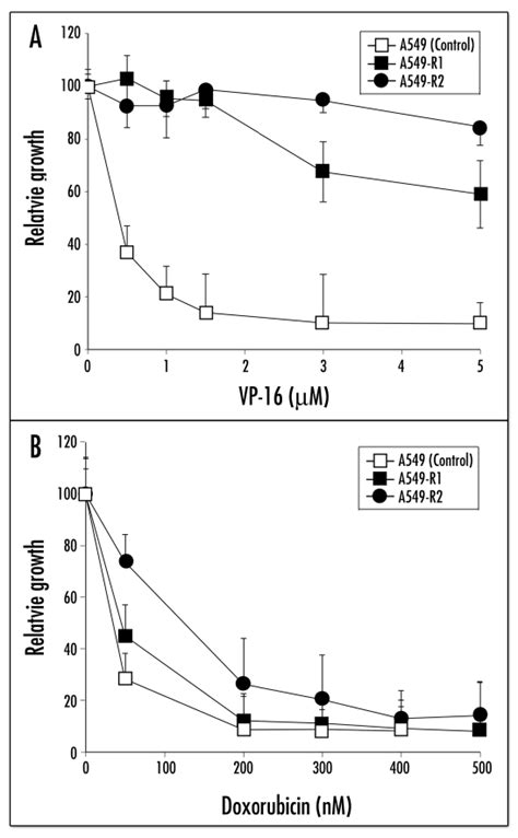 Etoposide Resistant A549 Cell Lines A549 R1 And A549 R2 Exhibit A