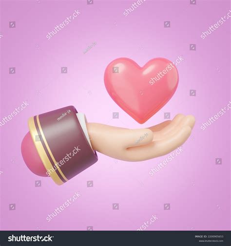 3d Pink Heart Float On Red Stock Illustration 2200905653 Shutterstock