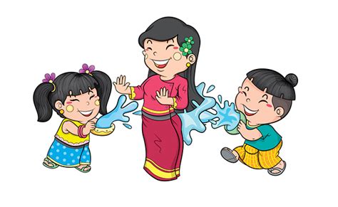 Thingyan Water Festival Character Behance