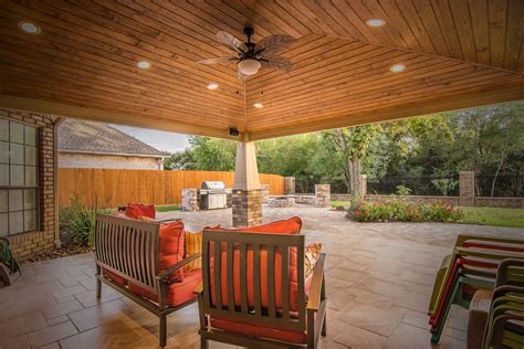 Gable Roof Patio Cover And Outdoor Kitchen Hhi Patio Covers