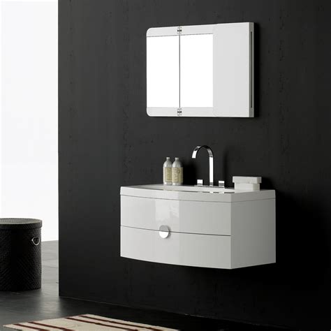 There is no reason to settle for anything less than awesome. MILANO STONE | Gloss white | Wall Mounted Vanity Unit ...