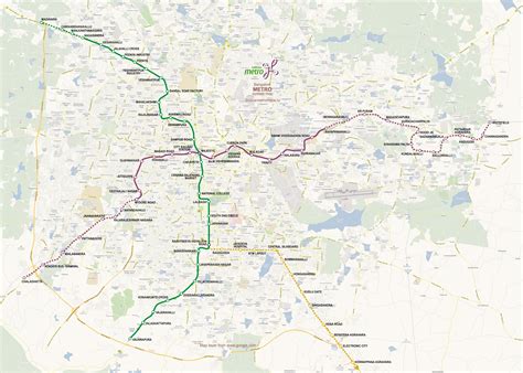 Bangalore Metro Route Map