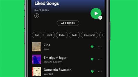 Spotify Laat Je Je Leuk Gevonden Nummers Op Genre En Stemming Sorteren