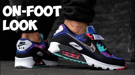 On Feet Look At The Nike Air Max 90 Galaxy Youtube