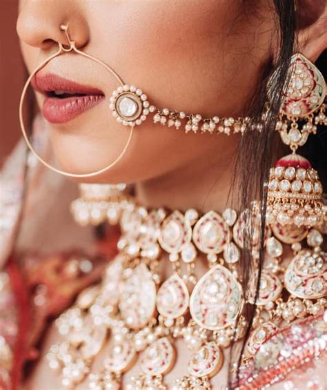 11 Bridal Nose Rings Aka Nath Designs Which Are A Must See For The 2018 Bride Bridal Wear
