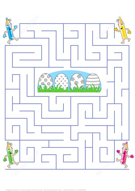 Easter Eggs Maze Puzzle Free Printable Puzzle Games