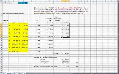 Annualized Estimated Tax Worksheet Excel