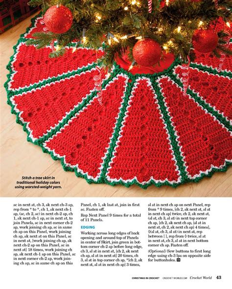 Fast Simple Image Host Christmas Tree Skirt Crochet Pattern