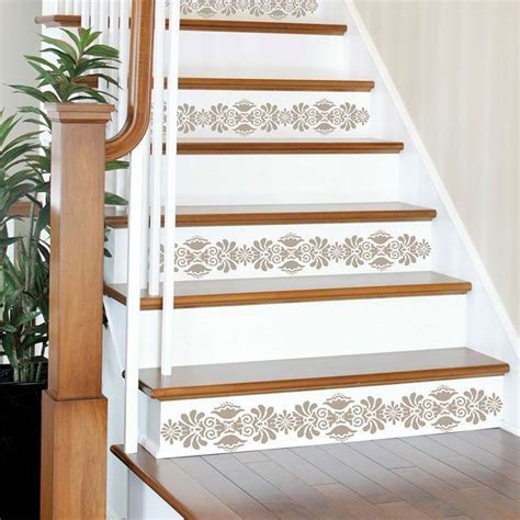 Decorative or patterned tile don't have to span the entire riser. 15 Cool Ideas for Decorating Stair Risers | Stair decor, Stair risers, Painted stair risers