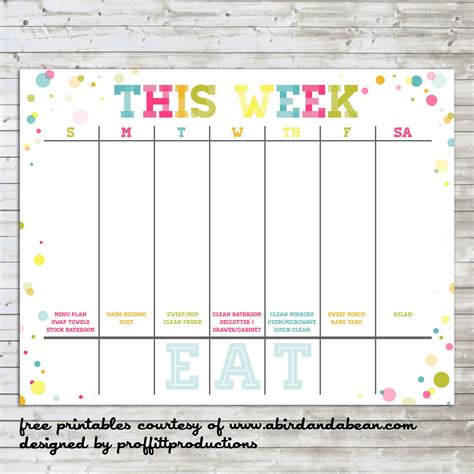 8 best images of cute printable project life free - printable weekly ...