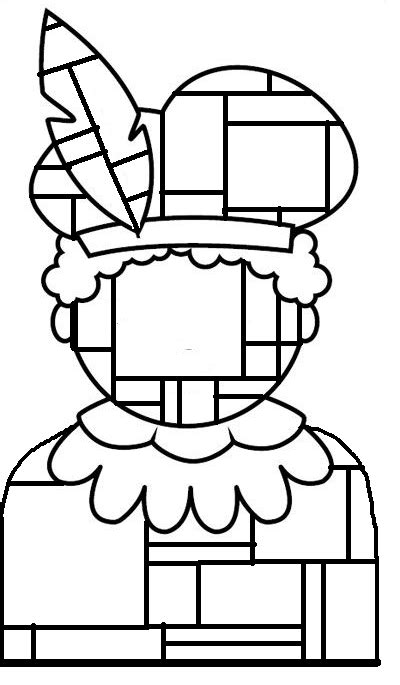 Piet mondriaan stijl printable Sinterklaas, Knutselen sinterklaas, Thema