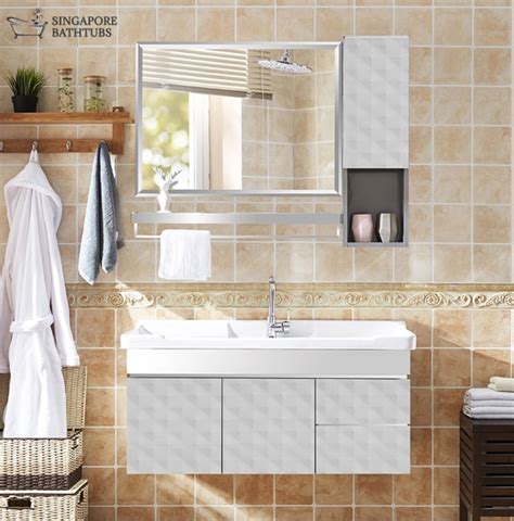 Check out our bathroom vanity cabinet selection for the very best in unique or custom, handmade pieces from our bathroom vanities shops. Stainless Steel Basin Cabinet Singapore | Vanity Cabinets