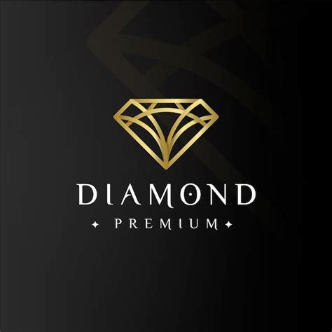 Logotipo Dourado Elegante De Diamante Premium Vetor Grátis