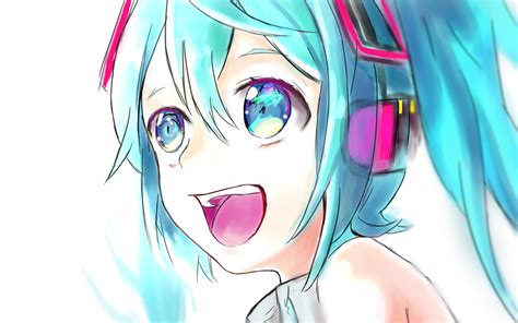 Download Wallpapers 4k Hatsune Miku Joy Manga Vocaloid Close Up