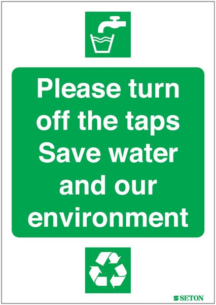 Please Turn Off The Tapssave Water Sign Seton