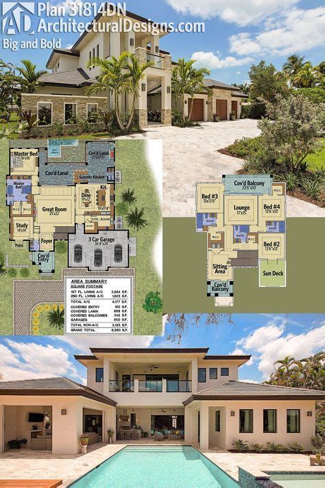 If they do hold onto residential blueprints, there are likely administrative fees associated with obtaining a copy. Plan 31814DN: Big and Bold | House plans mansion, Luxury ...