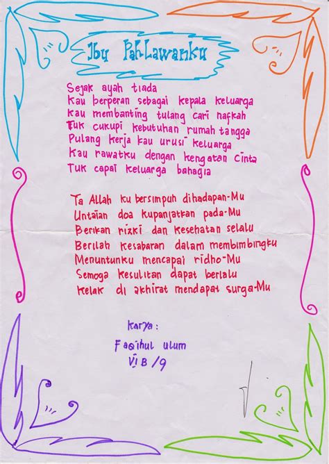 Lomba Mengarang Puisi dalam Rangka Hari Ibu - UPT SD NEGERI 19 GRESIK