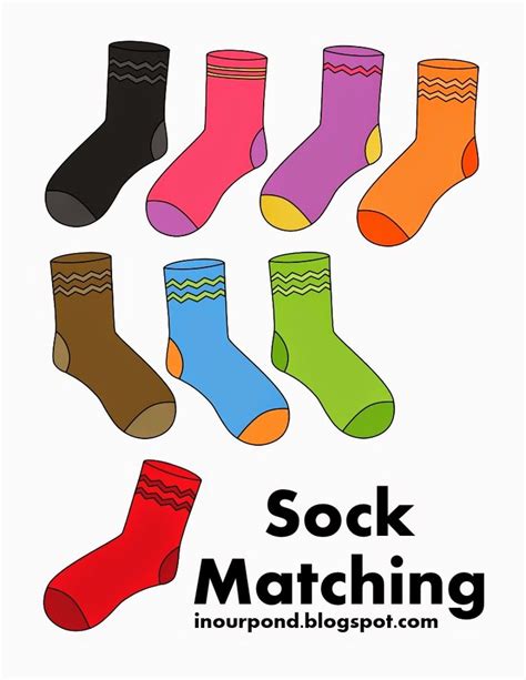 Six Pairs Of Socks With The Words Sock Matching