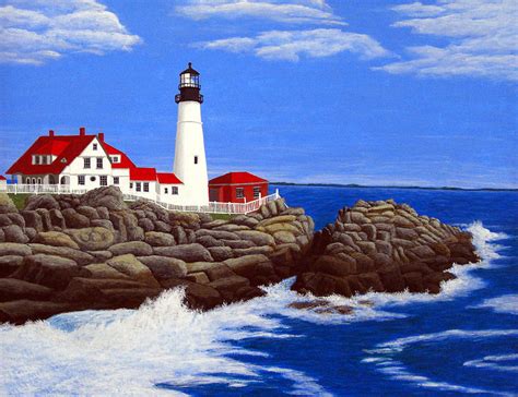 Portland Head Lighthouse Painting By Frederic Kohli Fine Art America