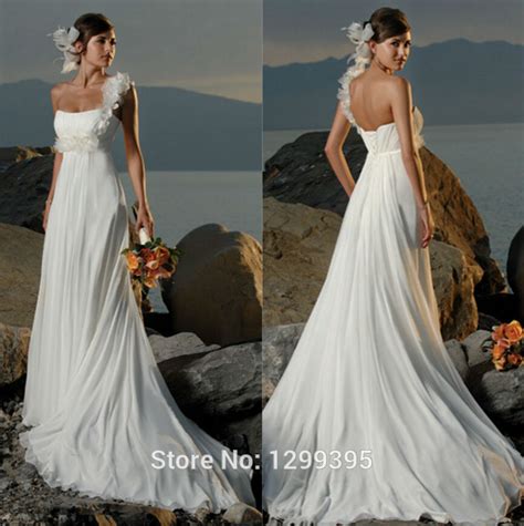 Lace wedding dress under $1000. Vestidos de Novia Summer Chiffon Beach Wedding Dresses One ...