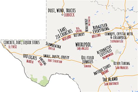 Map Of West Texas According To Urban Dictionary