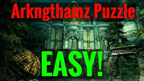 Arkngthamz Puzzle Solution Skyrim Remastered Youtube