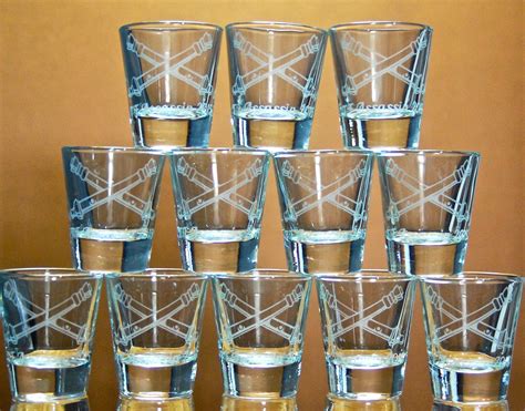 1 5 Oz Custom Shot Glass Glass Etched Personalized Shot Glass Single Sided Buy Online In