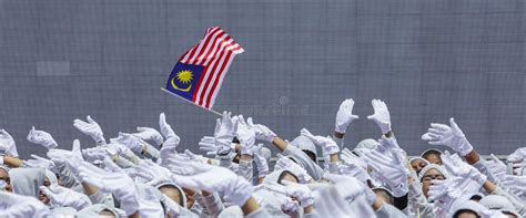Hand Waving Malaysia Flag Also Known As Jalur Gemilang Editorial Image Image Of Freedom Asian