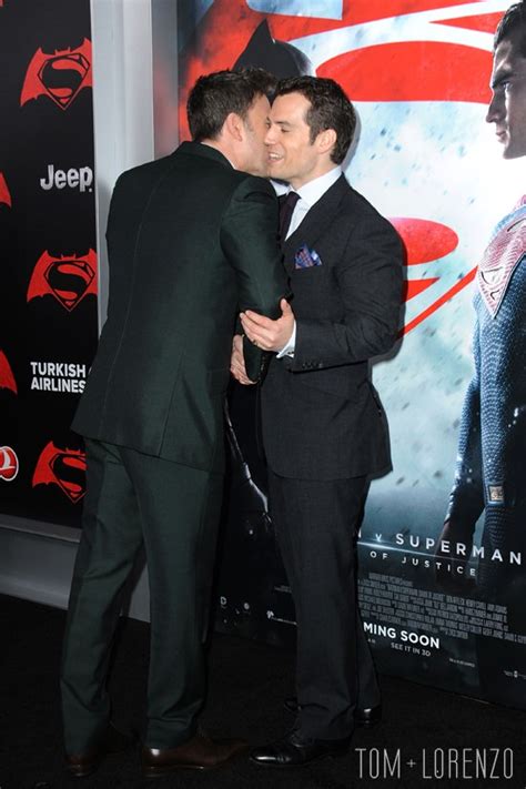 Ben Affleck And Henry Cavill At The Batman V Superman Dawn Of Justice