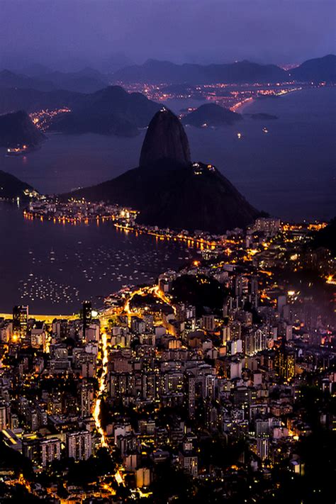 Rio De Janeiro At Night Brazil Travel Pinterest Brazil City And