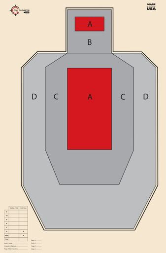 Srt Competition Shooting Uspsa Metric 100 Target Pack Chl Targets