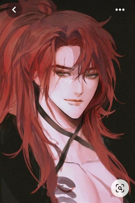 An Anime Character With Long Red Hair