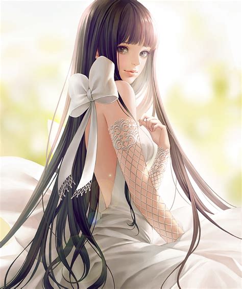 Hd Wallpaper Anime Girl Bride Wedding Dress Semi