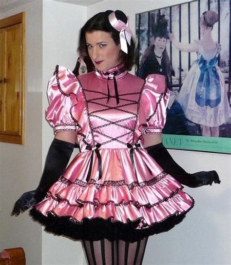 Pink And Black Sissy Maid Dresses Frilly Dresses Sissy Dress Folk