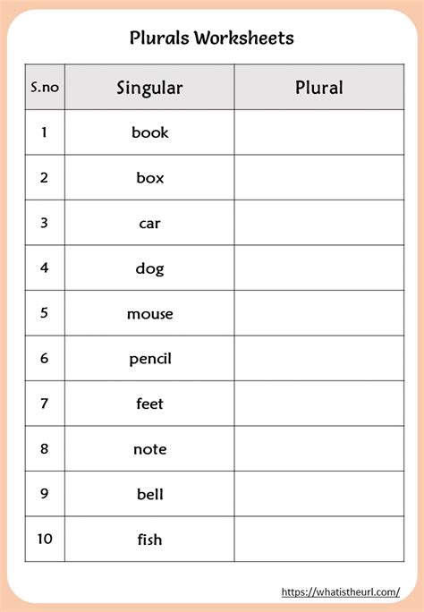 Plurals Worksheet For Grade Your Home Teacher