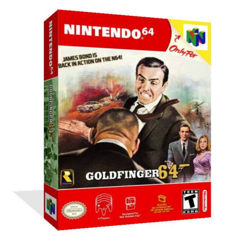 Goldeneye Goldfinger 007 N64 Replacement Game Case Box Cover Art Only