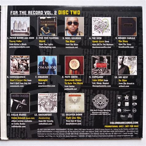 Columbia For The Record Vol 2 Music Cd Beyonce John Legend Bow Wow